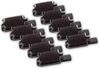 Produktbild von vhbw 10x Farbrolle, Farbwalze Schwarz Ersatz für GR 744, IR40 für Taschenrechner, Registrierkasse