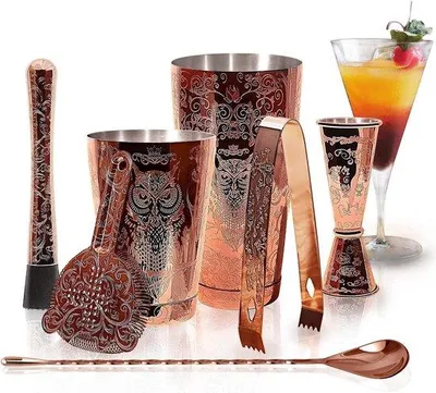Produktbild von Edles 7-teiliges Cocktailshaker-Set Rosa