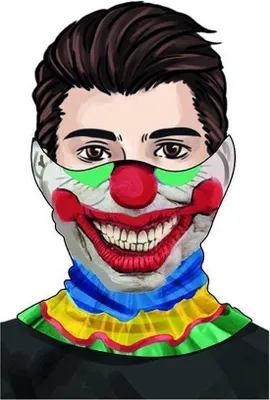 Productafbeelding van Amscan Nekwarmer Clown Heren Polyester One-size