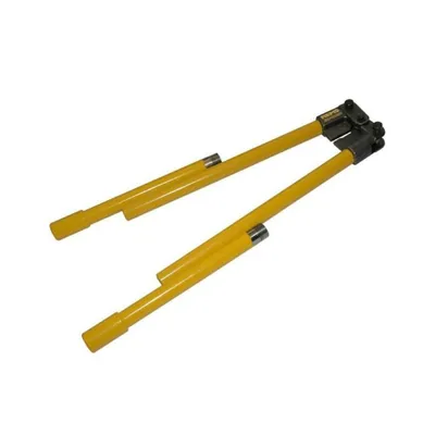 A tool with two yellow arms connected by a black mechanism.