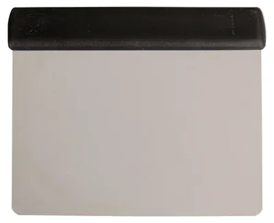 Produktbild von Teigabstecher Abstecher Teigschaber Spachtel Edelstahl 110x120mm Kunststoffgriff