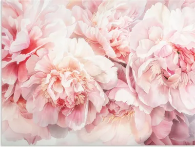 Produktbild von ARTland Wandbild Alu für Innen & Outdoor Rosa Farbene Pfingstrosen Aquarell Größe: 60x45 cm
