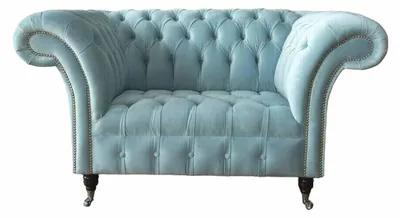 Immagine prodotto di Poltrona Chesterfield divano imbottito turchese 1 posto design imbottito nuovo
