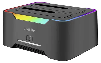 Produktbild von HDD Dockingstation LogiLink Quickport USB 3.2 2-Port für 2,5/3,5 SATA HDD/SSD QP0036