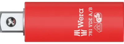 Image de Wera 781 A/B VDE Pièce de raccordement isolée 1/4" à 3/8" Adaptateur pour douille