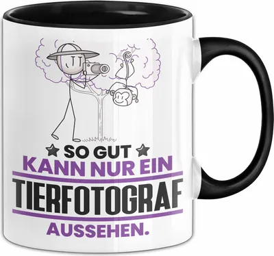 Produktbild von Tierfotograf Geschenk Tasse So Gut Kann Nur Ein Tierfotograf Aussehen Geschenkidee Kaffee-Becher (Schwarz)