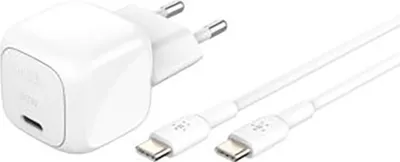 Produktbild von Belkin BOOST Charge USB-C/USB-C 30WLad.PD,ws+Kab.WCA008kq1MWH-B6