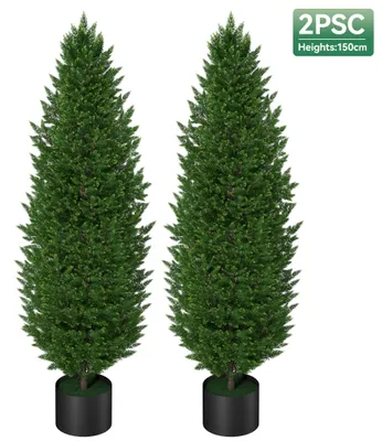Immagine prodotto di Nepplant: Cipresso artificiale - Albero decorativo - Pianta ornamentale - Pianta da interno - Pianta da esterno - Altezza 150 cm
