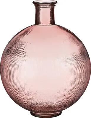 Zdjęcie produktu dla Szklana butelka Mica Decorations Firenza - H42 x Ø34 cm - Szkło z recyklingu - Jasnoróżowy