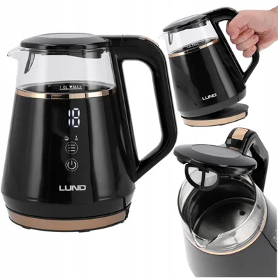 Produktbild von LUND Wasserkocher Kabellos 1L Schwarz Temperaturregelung