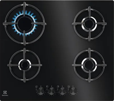 Obrázok produktu pre Electrolux EGG64272K Vstavaná plynová varná doska, 4 horáky, čierna