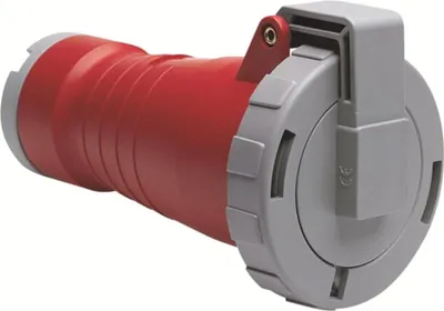 Image de Connecteur Amphenol 16 ampères CEE 5 pôles (3P+N+PE) femelle, codage 6h rouge 200/346V à 240/415V