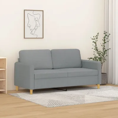 Zdjęcie produktu dla Maison Exclusive - Dwuosobowa sofa, jasnoszary kolor, 140 cm, obita tkaniną