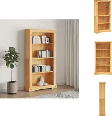 Immagine prodotto di vidaXL Libreria 4 scomparti in legno di pino stile Messico 81x29x150 cm - Librerie e scaffalature