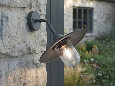 Produktbild von Vintage LED Außenwandleuchte in Anthrazit Außenbeleuchtung Hauswand, Höhe 32cm