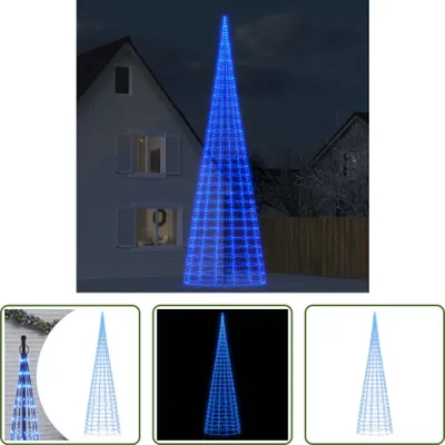 Zdjęcie produktu dla The Living Store Choinka LED na maszt 3000 LED niebieska 800 cm