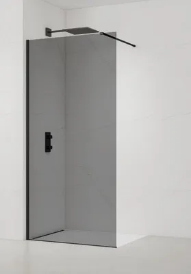 Obrázek produktu pro SAT Walk In sprchový kout Sprchová zástěna 120 cm 8 mm bezpečnostní sklo, tónované sklo černé