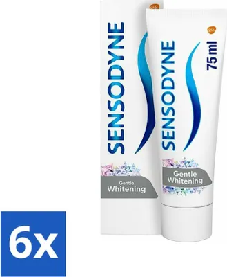 Zdjęcie produktu dla Pasta do zębów Sensodyne - Delikatne wybielanie - Łagodne czyszczenie - 75 ml - Value pack - 6 szt