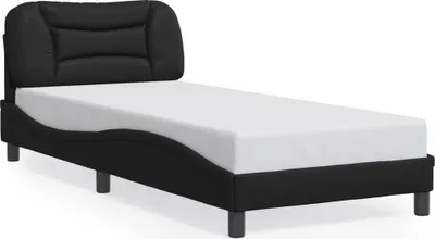 Produktbild von vidaXL Bettgestell ohne Matratze "Hvar" Schwarz 90x190 cm Kunstleder