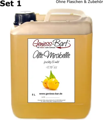 Produktbild von Alte Mirabelle 5L intensiv fruchtig & sehr mild Obstler 40% Vol. Mirabellen Schnaps Mirabellenschnaps