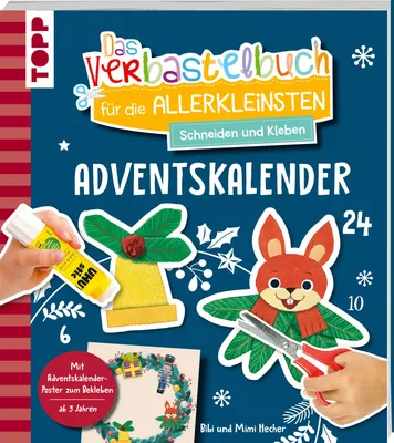 Produktbild von Das Adventskalender-Verbastelbuch für die Allerkleinsten. Schneiden und Kleben. Türkranz