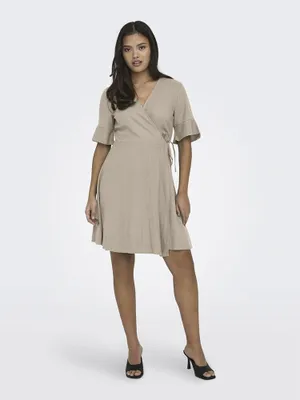 Produktbild von Only Addiction-caro Kurzes Kurzarmkleid Beige XS Frau Beige XS