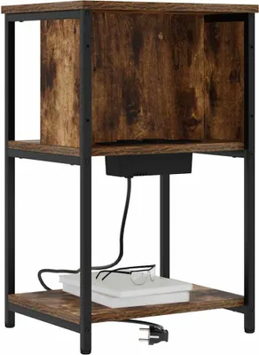 Obrázok produktu pre vidaXL Nočný stolík z údeného dubu 38 x 31 x 61 cm drevotrieska