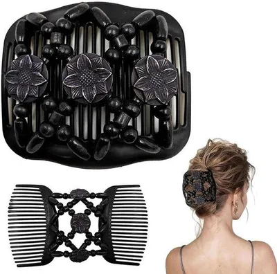 Immagine prodotto di Molletta elastica con doppia clip, molletta magica per capelli da donna, 1 pezzo