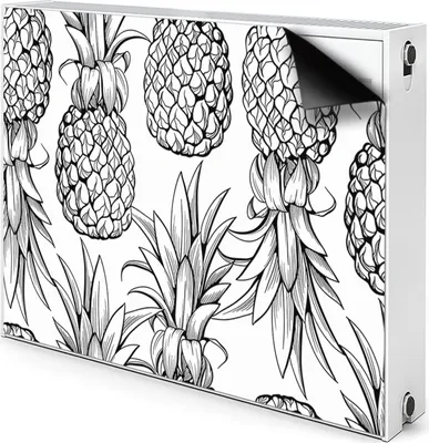 Produktbild von Magnet Heizkörperabdeckung Heizkörperverkleidung Verkleidung Abdeckung 80x60 cm  - Ananas