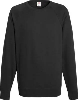 Produktbild von Fruit Of The Loom Herren Raglan-Sweatshirt, Rundhalsausschnitt BC2653 (S) (Schwarz)
