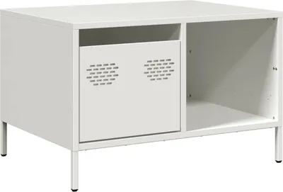 Produktbild von vidaXL Couchtisch Weiß 68,5x50x43,5 cm Kaltgewalzter Stahl