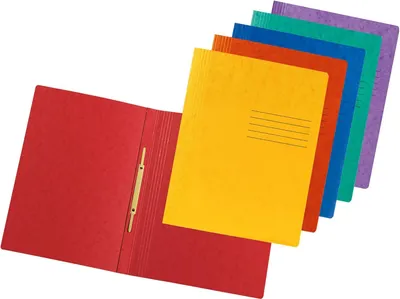 Produktbild von Original DINOR 6er Pack Schnellhefter.  Germany. Aus extra starkem Colorspan-Karton für DIN A4 kaufmännische Heftung farbig sortiert Hefter ideal für Büro und Schule