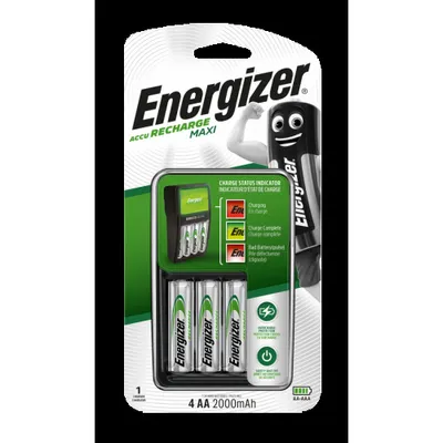 Produktbild von Energizer Maxi + 4AA Power Plus 2000 mAh Akku-Ladegerät