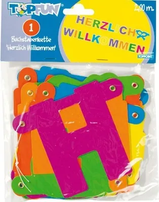 Produktbild von Girlande Herzlich Willkommen 2,0m