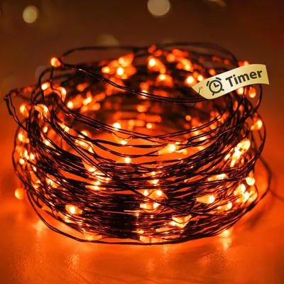 LED-Lichterkette mit Timer, 30 kaltweiße LEDs, 6 m, für Außen