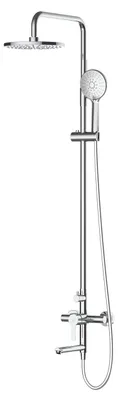 Produktbild von AVAPAX | Wannen-Duschsystem mit 3-Wege-Armatur - Kopfbrause Ø 230 mm - Chrom glänzend - 249 mm Wannenauslauf