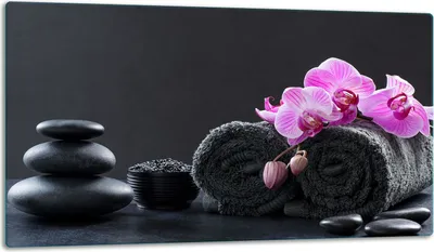 Produktbild von Glasschneidebrett Herdabdeckplatte Glaskeramikkochfeld Universal 52x30 cm Vanille Blumen
