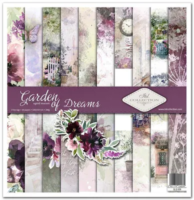 Produktbild von Scrapbooking-Papier Set 30×30 cm – SLS-009 Garden of Dreams – ITD Collection