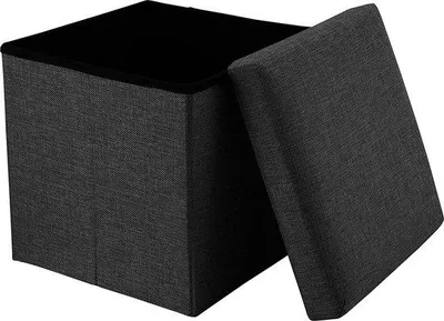 Immagine prodotto di Sgabello pieghevole con vano portaoggetti 30x30x30 cm, contenitore per sedute, soggiorno