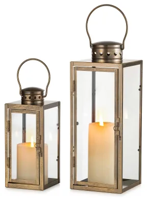 Immagine prodotto di Lanterna vintage con coperchio in vetro, ideale per la decorazione