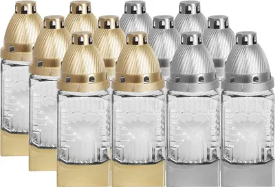 Zdjęcie produktu dla Znicz szklany 418MK MIX - 16H 12szt. TRANSPARENTNY