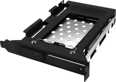 Produktbild von ICY BOX IB-2207StS, Montage Rahmen für 2.5'' SSD & SATA HDD in ein PCI Slot, SATA Host, 8,89 cm (3.5"), Speicherlaufwerkbehälter, Schwarz, 2.5", SATA, SATA II, SATA III, Aluminium, Metall