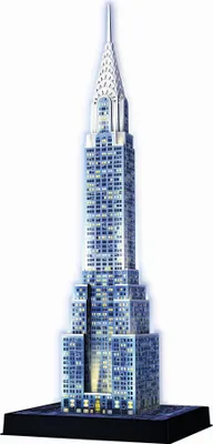 Image de 216 pièces Ravensburger 3D Puzzle Construction Chrysler Building de nuit 12595