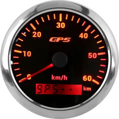 Obrázek produktu pro 85mm GPS tachometr 0?60KM/H LCD displej tachometr s nastavitelným podsvícením pro automobily lodě 9?32V DCČerný