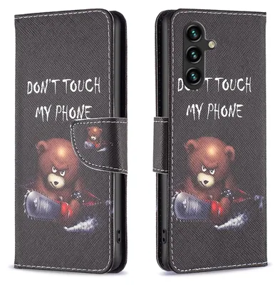 Immagine prodotto di Per Samsung Galaxy A15 Custodia in pelle artificiale del telefono cellulare del libro Motif 6 Custodia di copertura protezione