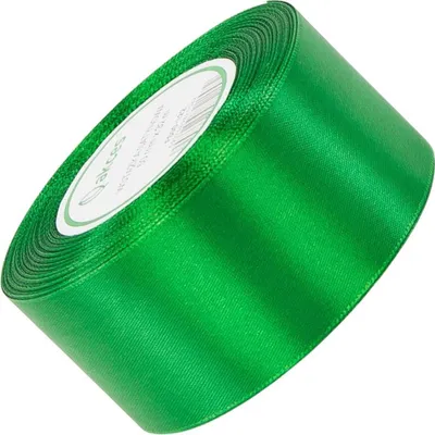 Obrázok produktu pre SATÉNOVÁ STUHA, pevná, zelená, 50 mm – 32 m