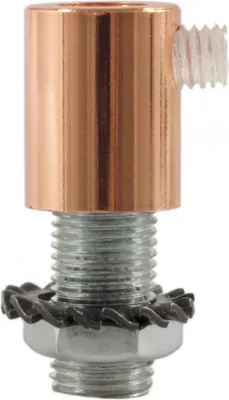 Immagine prodotto di Creative-Cables Serracavo cilindrico – (2 pezzi, Rame, Ø 1,3 cm) – In metallo – Completo di tige, dado e rondella