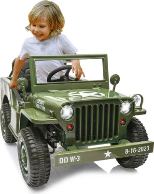 Produktbild von Ride-on Jeep Willys MB Army grün 12V