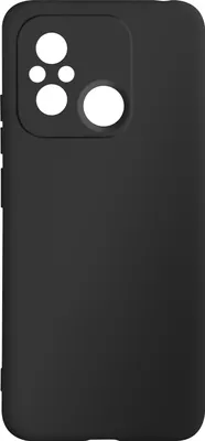 Produktbild von Avizar, Halbsteife Silikon Handyhülle für Xiaomi Redmi 12C, Soft Touch, Schwarz