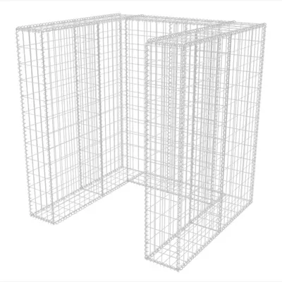 Produktbild von Gabionen-Mülltonnenverkleidung für 1 Tonne Stahl 110x100x120cm